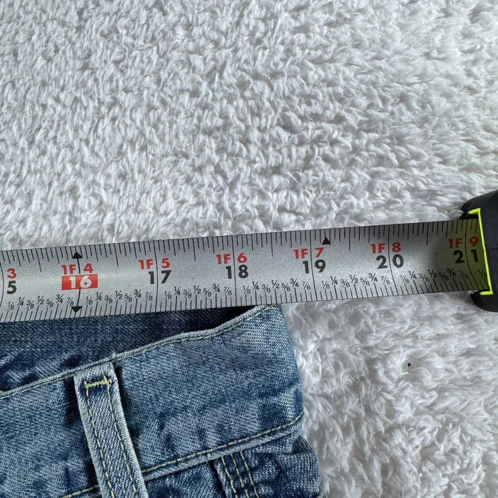 Vintage Levis Silver Tab Light Wash Denim Baggy Carpenter Shorts Size 36 x 11